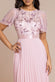 Embroidered Top Chiffon Pleated Midi DR3802