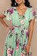 Sustainable Floral Print Midi Wrap Dress With Flutter Sleeves DR1641BBS