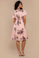 Sustainable Floral Print Midi Wrap Dress With Flutter Sleeves DR1641BBS