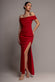 Off The Shoulder Maxi With Split DR1878