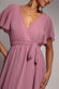 Sustainable Chiffon Flutter Sleeve Wrap Maxi Dress DR2486BBS