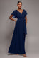 Sustainable Chiffon Flutter Sleeve Wrap Maxi Dress DR2486BBS