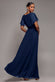 Sustainable Chiffon Flutter Sleeve Wrap Maxi Dress DR2486BBS