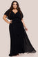 Flutter Sleeve Wrap Maxi Dress DR2486P