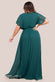 Flutter Sleeve Wrap Maxi Dress DR2486P