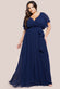 Flutter Sleeve Wrap Maxi Dress DR2486P