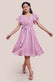 Sustainable Flutter Sleeve Chiffon Wrap Midi Dress DR2555BBS