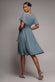 Flutter Sleeve Midi Wrap Dress With Elasticated Waist DR2555B