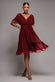Flutter Sleeve Midi Wrap Dress With Elasticated Waist DR2555B