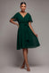 Flutter Sleeve Midi Wrap Dress With Elasticated Waist DR2555B
