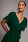 Flutter Sleeve Midi Wrap Dress With Elasticated Waist DR2555B