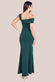 Off The Shoulder Pleated Waist Maxi Dress DR2594
