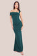 Off The Shoulder Pleated Waist Maxi Dress DR2594
