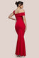 Off The Shoulder Pleated Waist Maxi Dress DR2594