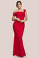 Off The Shoulder Pleated Waist Maxi Dress DR2594