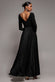 Plunge Neck Flared Skirt Maxi Dress DR2608