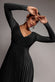 Plunge Neck Flared Skirt Maxi Dress DR2608