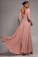 Plunge Neck Flared Skirt Maxi Dress DR2608