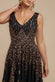 Sunray Hand Embellished Sequin A-Line Sleeveless Maxi Dress DR2882