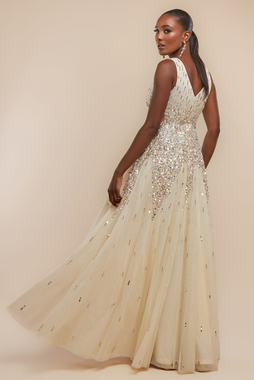 city goddess ombre sequin maxi dress Wholesale Sleeveless Ombre Pleated A-Line Maxi Dress City Goddess