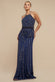 Racer Neck Sleeveless Hand Embellished Sequin Maxi Dress DR2889