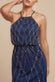 Racer Neck Sleeveless Hand Embellished Sequin Maxi Dress DR2889