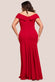 Scuba Crepe Off Shoulder Front Split Maxi Dress DR2930PLUS