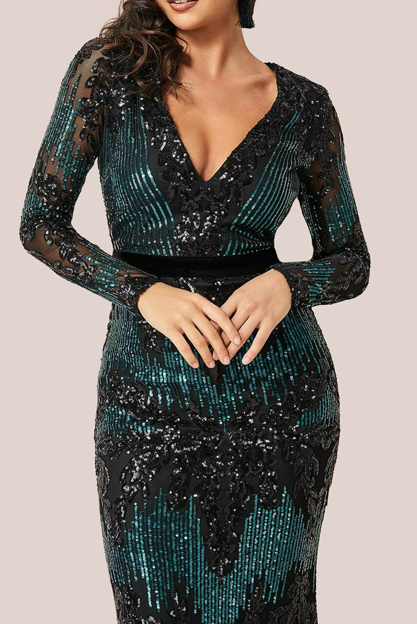 city goddess sequin dress Wholesale Patterned Sequin Long Sleeve Maxi Dress City Goddess