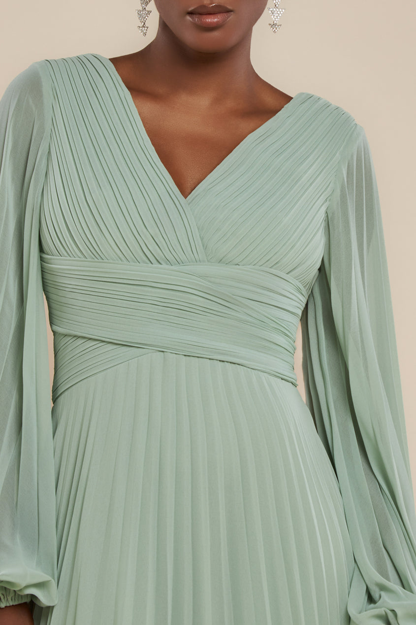 Wholesale Balloon Sleeve Chiffon Maxi Dress City Goddess Wholesale Balloon Sleeve Chiffon Maxi Dress City Goddess