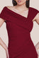 One Shoulder Scuba Crepe Evening Maxi Dress DR3231