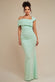 One Shoulder Scuba Crepe Evening Maxi Dress DR3231