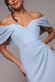 Scuba Crepe Draped Bardot Maxi Dress DR3259