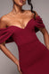 Scuba Crepe Draped Bardot Maxi Dress DR3259