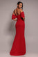 Scuba Crepe Draped Bardot Maxi Dress DR3259