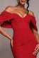 Scuba Crepe Draped Bardot Maxi Dress DR3259