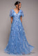 Flared Sleeve Embroidered Maxi Dress DR3279A