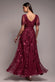 Flared Sleeve Embroidered Maxi Dress DR3279A