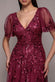 Flared Sleeve Embroidered Maxi Dress DR3279A
