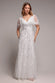 Flared Sleeve Embroidered Maxi Dress DR3279A