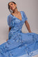 Flared Sleeve Embroidered Maxi Dress DR3279A