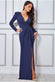 Lurex Long Sleeve Wrap Maxi Dress DR3314