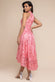 Halter Neck Lace High And Low Dress DR3346QZ
