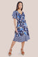 Flutter Sleeve Printed Midi Dress DR3462