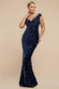 Multi Sequin & Velvet Bardot Maxi Dress DR3512