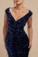 Multi Sequin & Velvet Bardot Maxi Dress DR3512