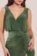Front Wrap Gathered Maxi Dress DR3519