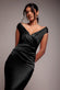 Satin Off The Shoulder Maxi Dress DR3580