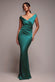Satin Off The Shoulder Maxi Dress DR3580