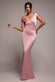 Satin Off The Shoulder Maxi Dress DR3580