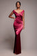 Satin Off The Shoulder Maxi Dress DR3580